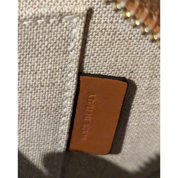 Cèline Canvas Calfskin Cuir Small Triomphe Oval Crossbody Purse - Picture 4 of 7